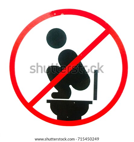 no permit on toilet sign, don't step on the toilet seat.