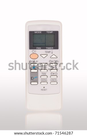 remote control isolated on white with reflection.