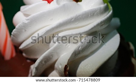 White cake macro picture