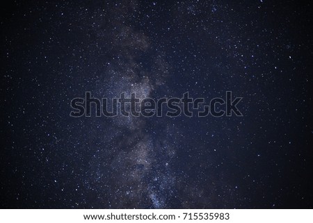 Close up of milky way galaxy with stars and space dust in the universe 