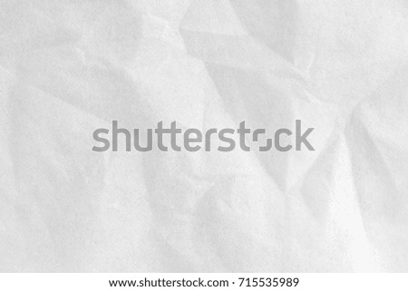 Close up white crumpled paper abstract texture background. 