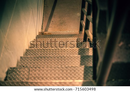 The metal plate stair