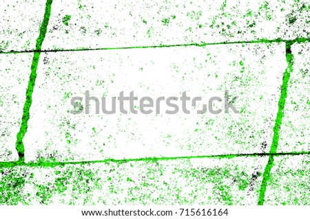Green texture old distressed painted wall. Texture of old worn surface. Vintage dirty background. Art rough stylized texture banner, wallpaper. Backdrop with spots, cracks, dots, chips print or design