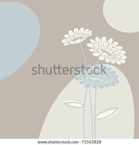 Floral  beige background