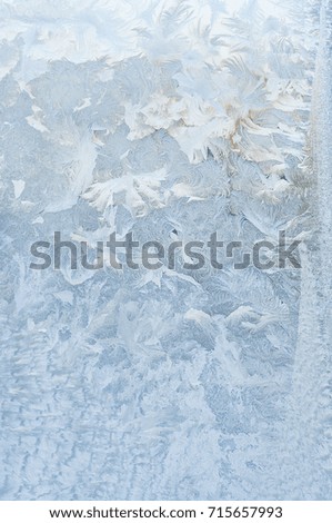 Frozen window, winter background