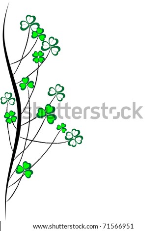 Abstract clover grass - vector illustration