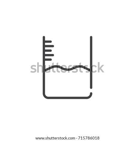 Water level line icon, outline vector sign, linear style pictogram isolated on white. Symbol, logo illustration. Editable stroke