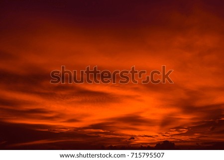 Burning Skies Evening Cloudscape,Background beautiful evening sky