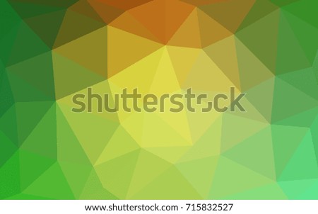 Light Green, Yellow vector abstract textured polygonal background. Blurry triangle design. Pattern can be used for background.