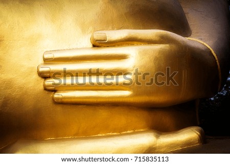 Right hand of Buddha in Thailand
