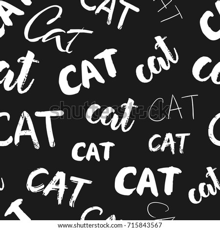 cat kitty animal pet word pattern