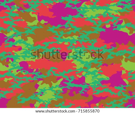 Abstract camouflage pattern. Seamless vector wallpaper.Colorful desktop background. Unique clothing style. Vector illustration
