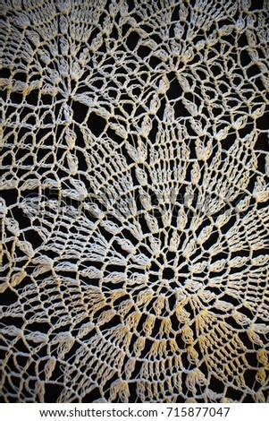 Crochet tablecloth handmade handicraft