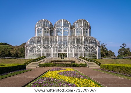Greenhouse of Curitiba Botanical Garden - Curitiba, Parana, Brazil Royalty-Free Stock Photo #715909369