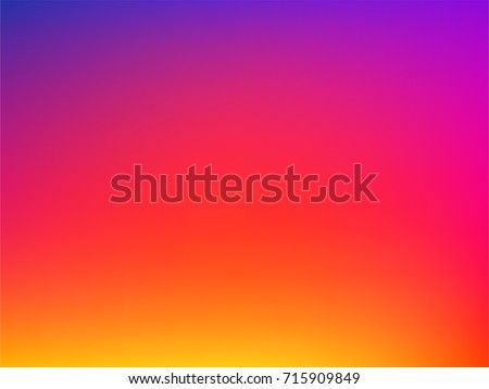 Degrade Gradient Instagram Abstract Blur Background. Yellow Orange Red Pink Purple Blue Color Transition Unfocused Smooth Bright Vector Mesh. Trendy Neon Fluid Lights. Luxury multicolor Minimal bokeh Royalty-Free Stock Photo #715909849