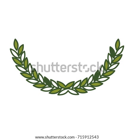 olive arch in green color vector illustration