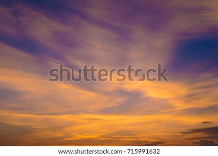 colorful sky at sunset on the lake landscape
