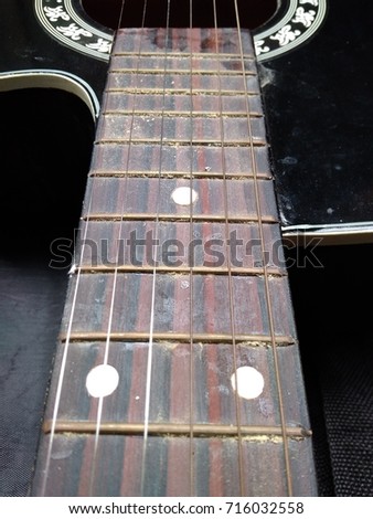 Close Up of Acoustic Guitar