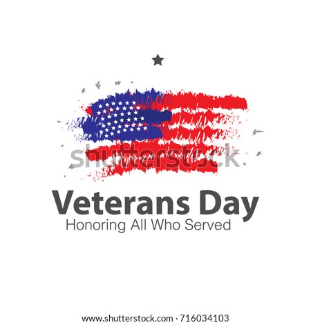 Creative Vector USA flag for Veterans Day Decoration
