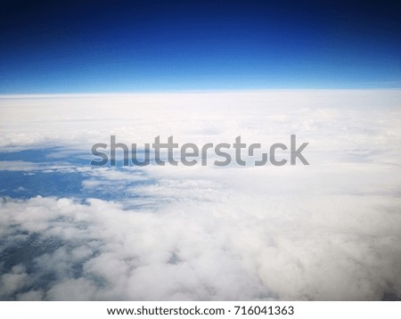 beautiful picture of clouds during flight in the sky. Suitable for card, background, wallpaper, printing