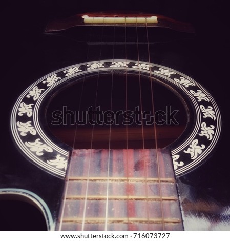 Vintage Acoustic Guitar,  Perspective