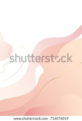 Fluid background template size A4, A5 scale size. fashion and beauty cover background. vector template