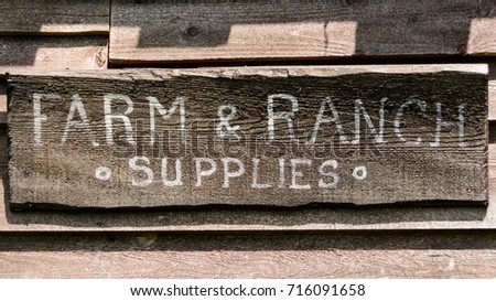 farm & ranch store wood sign
