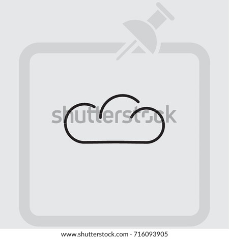 Cloud icon, weather vector illustration