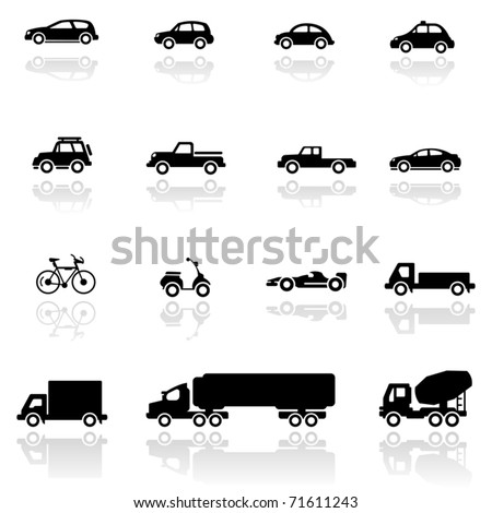 Icon set  Vehicles