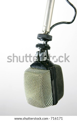Old fashioned studio radio microphone