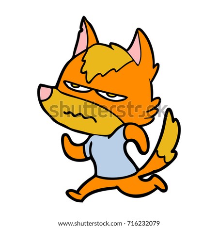 angry fox cartoon character