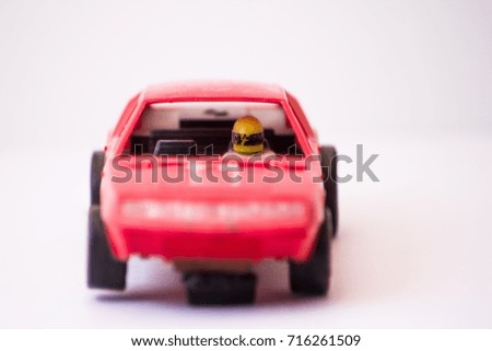 Red Toy Car Isolated