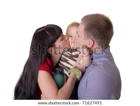 Portrait of a happy family with the son