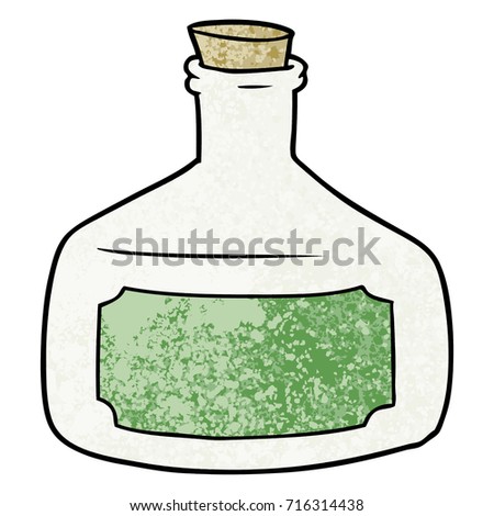 old bottle cartoon