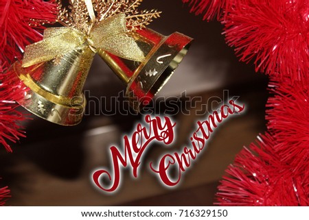 Christmas decoration for postcards or tags marry cristmas and happy new year