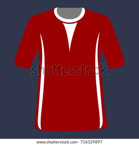 Isolated sport shirt on a blue background, Vector illustration