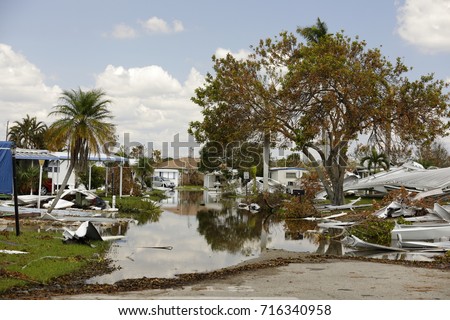 Aftermath of Hurricane Irma Naples FL, USA Royalty-Free Stock Photo #716340958