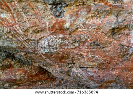 Kangaroo Rock Art at Nourlangie, Kakadu National Park, Northern Territory, Australia