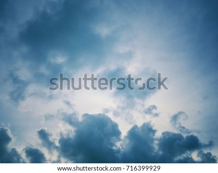 Natural Sky and Fluffy Clouds for Wallpaper Background