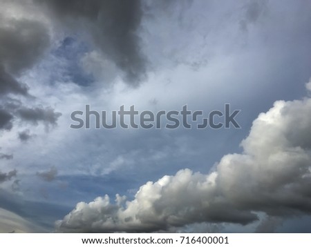 Natural Sky and Fluffy Clouds for Wallpaper Background