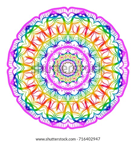 Flower coloring Mandala. Modern decorative elements. Oriental round pattern, vector illustration.