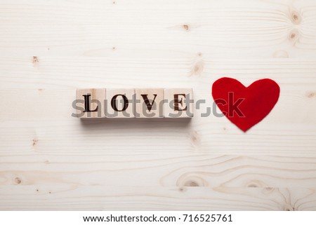 Love wooden letters