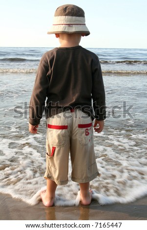 little boy on a beach