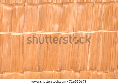 surface thatch roof leaf vintage style ancient background with copy space add text