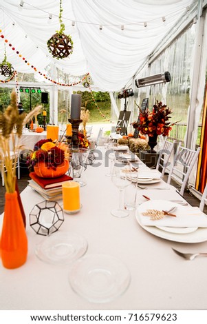 Wedding decorations with Autumn theme / Autumn wedding