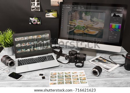 photographer photographic photograph journalist camera traveling photo dslr editing edit hobbies lighting concept - stock image