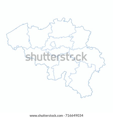Belgium country map outline vector