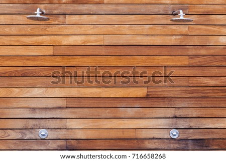 Shower on wood board