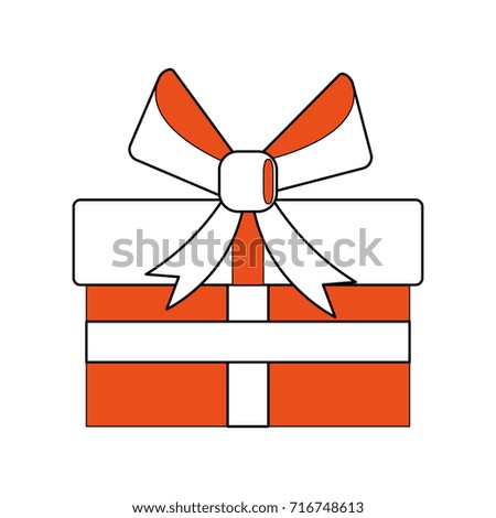 gift box with ribbon bow icon image