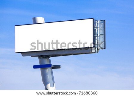 A Blank Billboard with Blue sky
